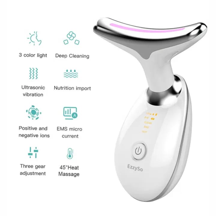 7-in-1 EMS Neck & Face Massager with LED Light Therapy