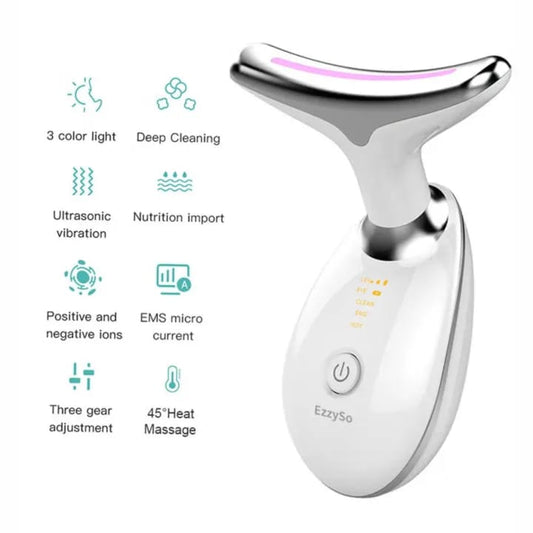 7-in-1 EMS Neck & Face Massager with LED Light Therapy