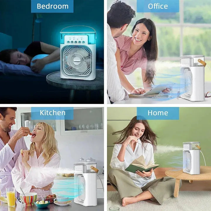 Portable Mini Air Cooler Fan with Mist Spray