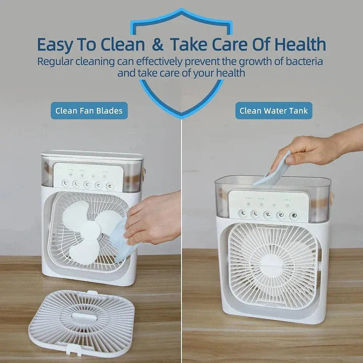 Portable Mini Air Cooler Fan with Mist Spray